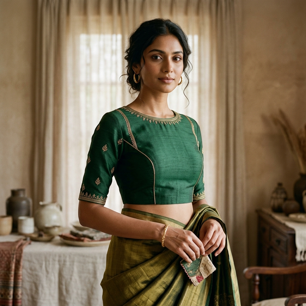 SAVIAA handcrafted silk saree blouse styling and precision fit